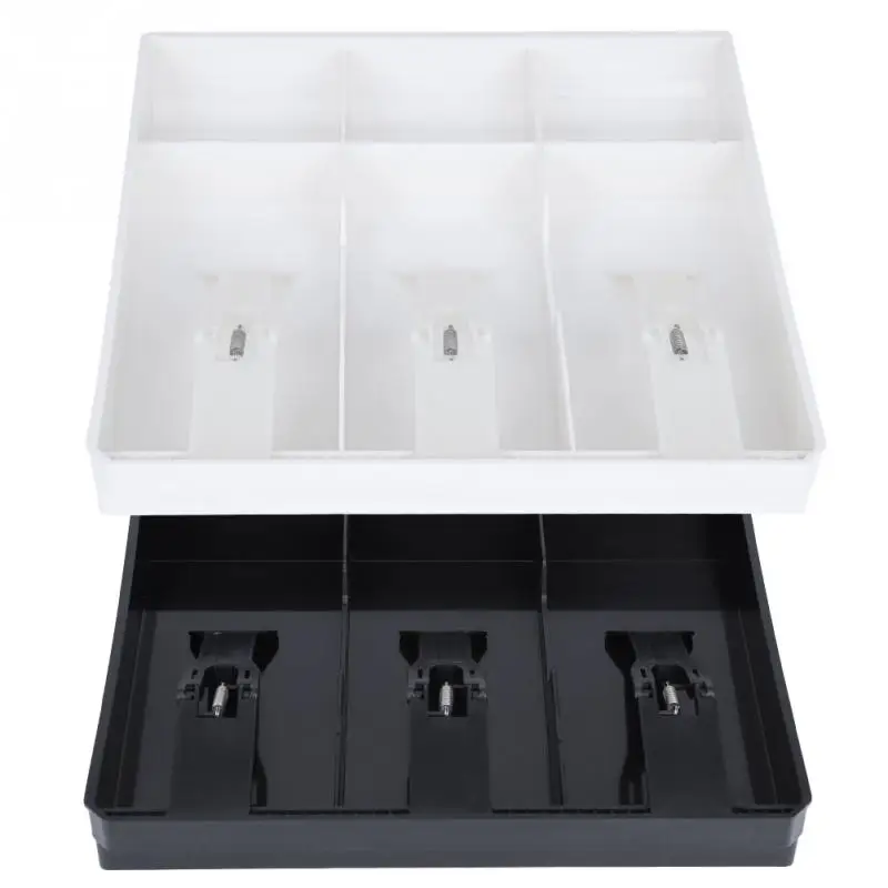 5 Griglie Negozio Cassa Soldi Monete Registratore Ricambio Vassoio Cassa Contanti Conservazione Vassoio Scatola Ordinamento Negozio Custodia Nero Cassa Cassetto Free Size