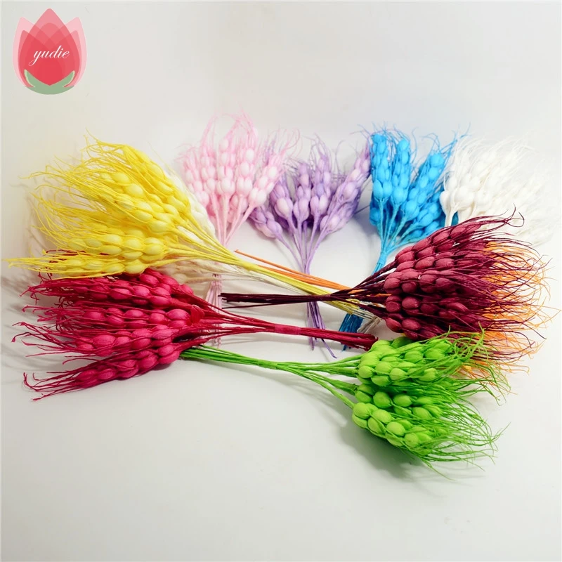 

10pcs 17cm Foam Autumn Wheat Artificial Flowers Bouquet For Wedding Decoration DIY Scrapbooking Decorative Wreath Fake Flowers