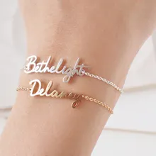 Семейные ювелирные изделия из нержавеющей стали на заказ браслет с мантрой Мужчины золото серебро цепь Персонализированная с именем ребенка шарм браслеты для женщин