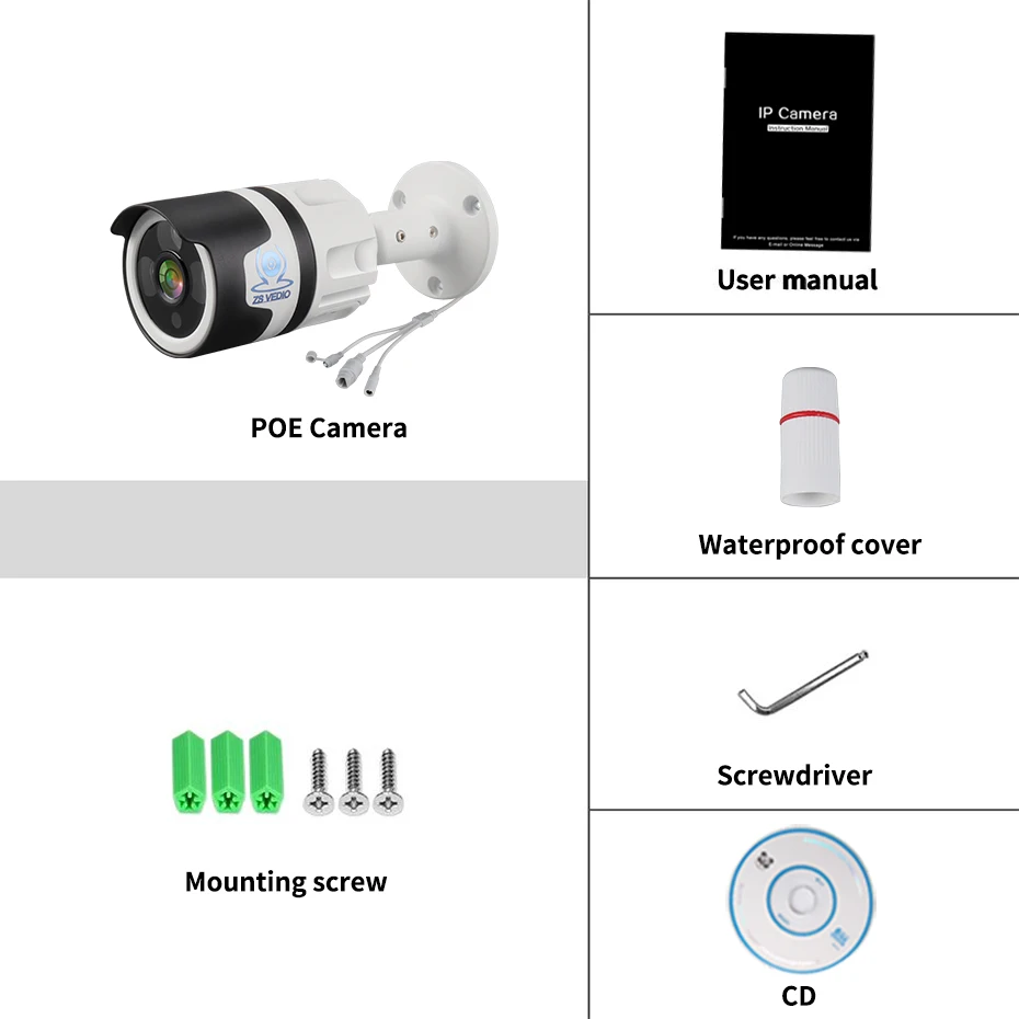 ZSVEDIO камеры наблюдения IP камера Seetong Full HD 5MP POE Встроенная аудио сеть P2P onvif H.265 CCTV