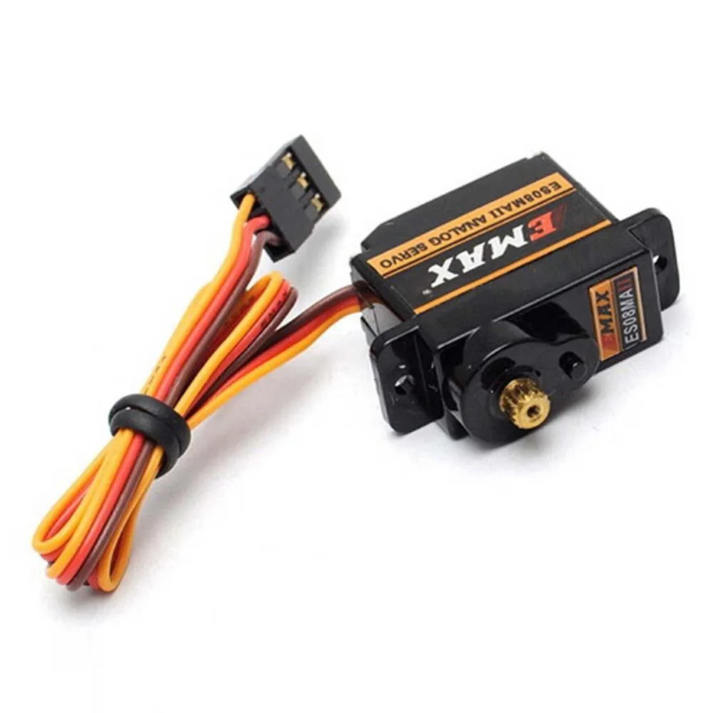 

1PC EMAX ES08MA II Mini Metal Gear Analog Servo Digital Micro Steering Servos Gear 4.8-6V 200mA for 450 RC Helicopters