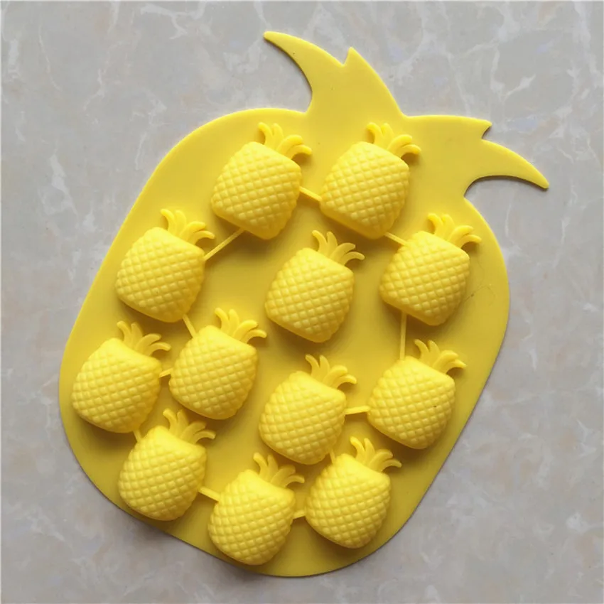 Pineapple Shape Cake Mold Fruit Series 12 Ananas Silicone Mold Fondant Cookie Pastry Pudding Ice