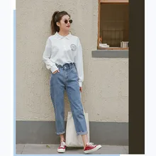 JUJULAND/Женские джинсы-шаровары; повседневные джинсы; брюки в классическом стиле; 3160