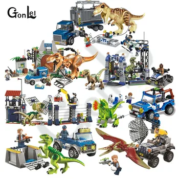 

NEW 10925 Jurassic Parked Blue's Helicopter Pursuit Bricks Compatible with Jurassic Worlds Model Building Block DIY Toys