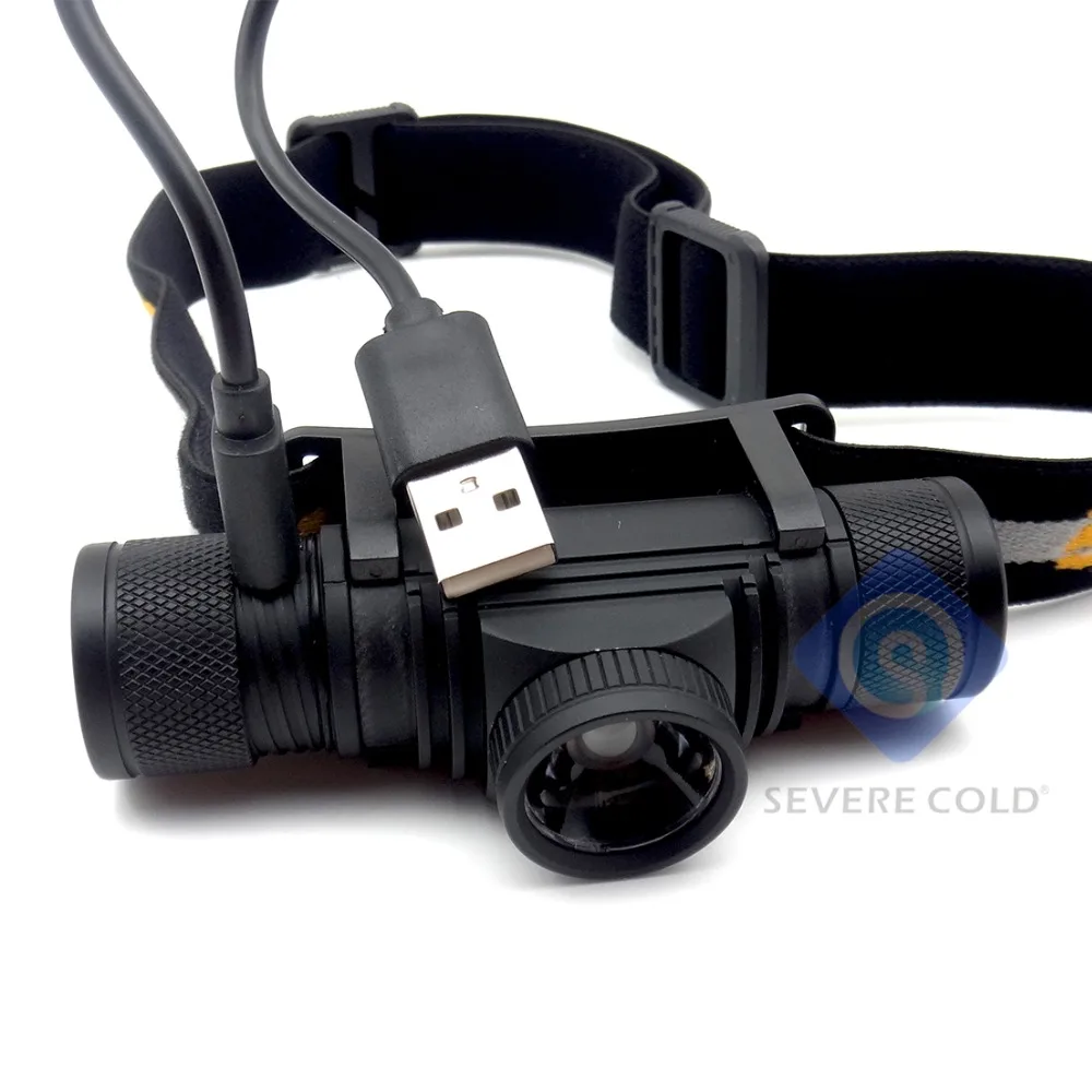 Фонарь налобный светодиодный с аккумулятором 18650 и USB зарядкой|waterproof headlight|head