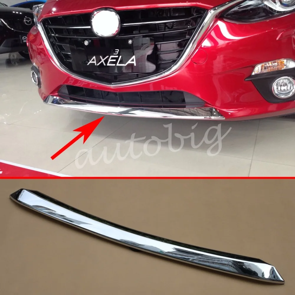Glossy Chrome Front Bumper Fender Trim Cover FOR Mazda 3 2014 2015 2016
