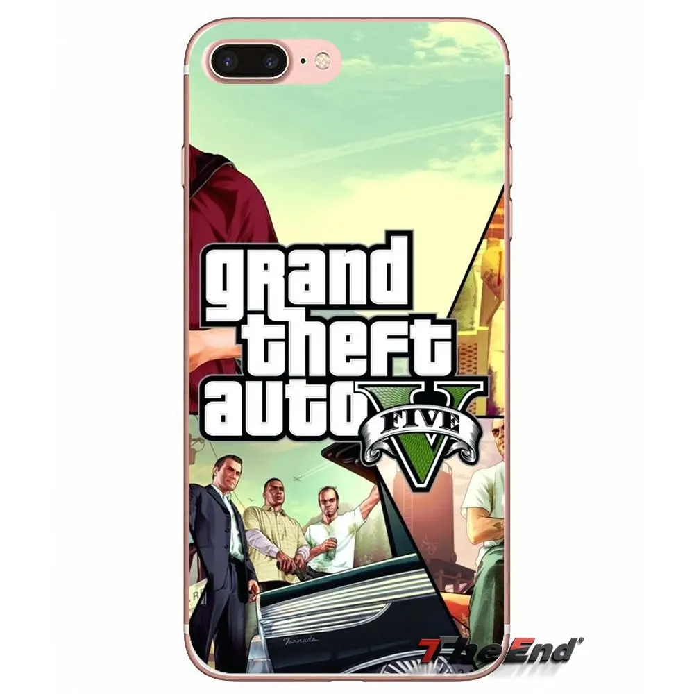 Мобильный телефон чехлы для Apple iPhone X 4 4S 5 5S SE 5C 6 6s 7 8 плюс Plus plus gta grand theft auto san