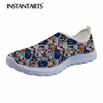 

INSTANTARTS Comfortable Men Running Shoes Hot Cartoon Doctor Who Printed Sports Shoes for Man Outdoor Slip On Sneakers Athletic