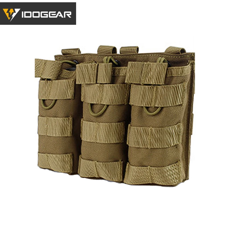 IDOGEAR подсумок, Molle, тройной подсумок, модульный подсумок для 5,56, Боевая обязанность, Wargame, для активного отдыха, 3533 - Цвет: Coyote Brown