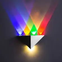 AC90-265V 5 Вт алюминиевый светодиодный настенный светильник Современный домашний светильник вечерние светильник для дискотеки Крытый открытый красочный вечерние светильник для дискотеки