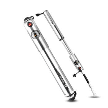 

Mini Portable Bicycle Pumps with Gauge 100 PSI High Pressure Pump Hose Air Inflator Schrader Presta Shock Fork Tire Bike Pump