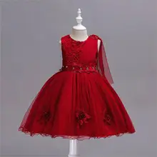 Детская одежда для девочек вечерние одежда; костюмы для детей; Детский костюм с цветочным рисунком для девочек, платье подружки невесты, свадебное платье, элегантное вечернее платье для девочек-подростков; одежда для выпускного вечера