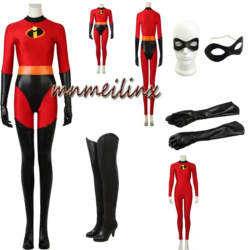 For The Incredibles 2 Cosplay Costume Elastigirl Helen Parr Cosplay Outfit Adult Men Women Girls