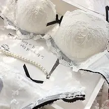 Сексуальное женское кружевное нижнее белье с вышивкой, бюстгальтер с пуш-ап эффектом