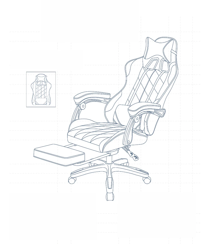 ЕС Бесплатная доставка офисные Silla Gamer полтрона босс игровой стул Эргономика массаж может лежать с колесом подставка для ног