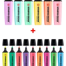 Набор из 15 ручек Stabilo Boss Highlighter 9 оригинальных цветов | 6 пастельных
