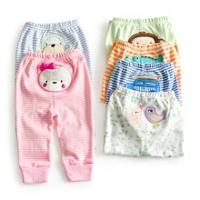 Топ от 9 до 24 месяцев, Хлопковые Штаны для малышей штаны-шаровары для маленьких девочек и мальчиков с героями мультфильмов штаны для младенцев детская одежда для маленьких девочек