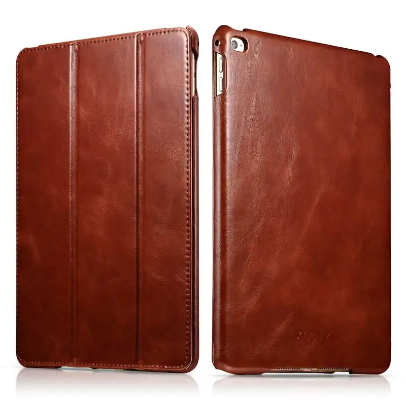 Высококачественный тонкий чехол из натуральной коровьей кожи для iPad Air2 9," Ретро Бизнес настоящая кожа Подставка смарт-чехол для iPad 6 iPad Air2