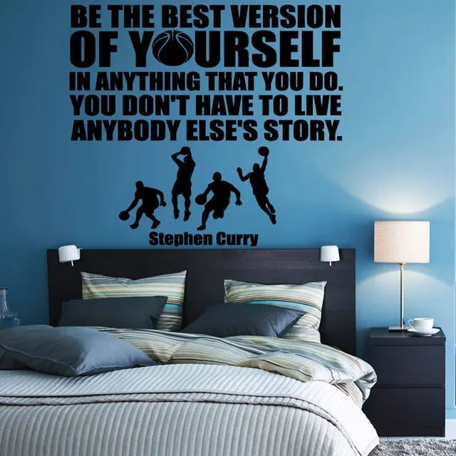 Wall Sticker Decal Motivation Sports Quote Basketball Player S