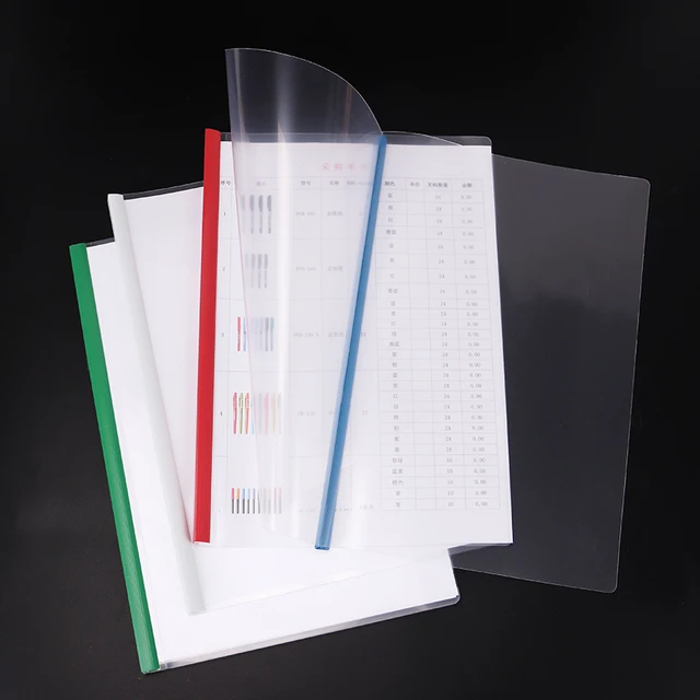 1PC Fashion PVC Thicken A4 File Folder Transparent Plastic Report Cover