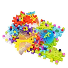 

95 Pieces Butterfly Gears Puzzles Building Educational Toy For Children DIY Mosaic Mushroom Nails Fun Building Kits Toy XWJ463-