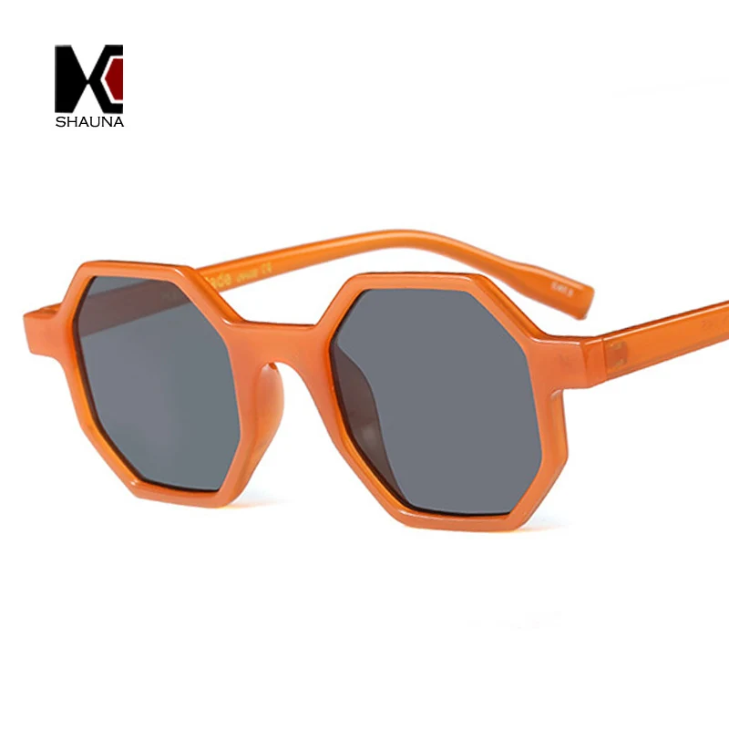 SHAUNA Cute Women small Square Sunglasses Fashion Men Polygon Shades UV400