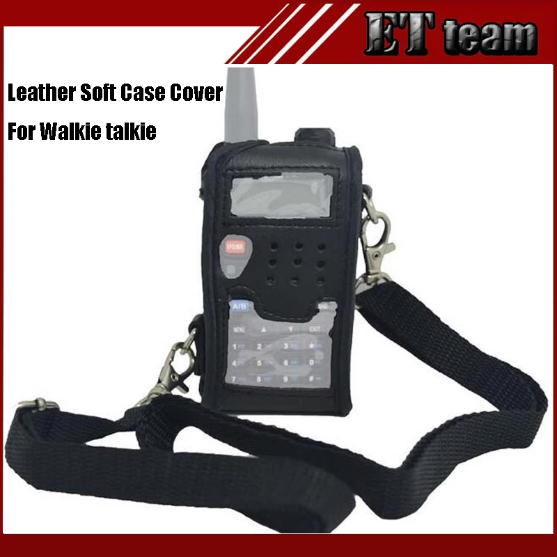 2015 New Walkie Talkie Leather Soft Case Cover For BAOFENG UV 5R