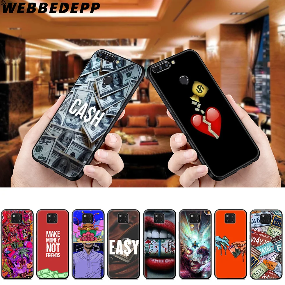 WEBBEDEPP Money Lips Blood Soft Case for Huawei Mate Honor 20 6A 7A 7C 7X 8 9 9X 10 View Lite Pro 30 |