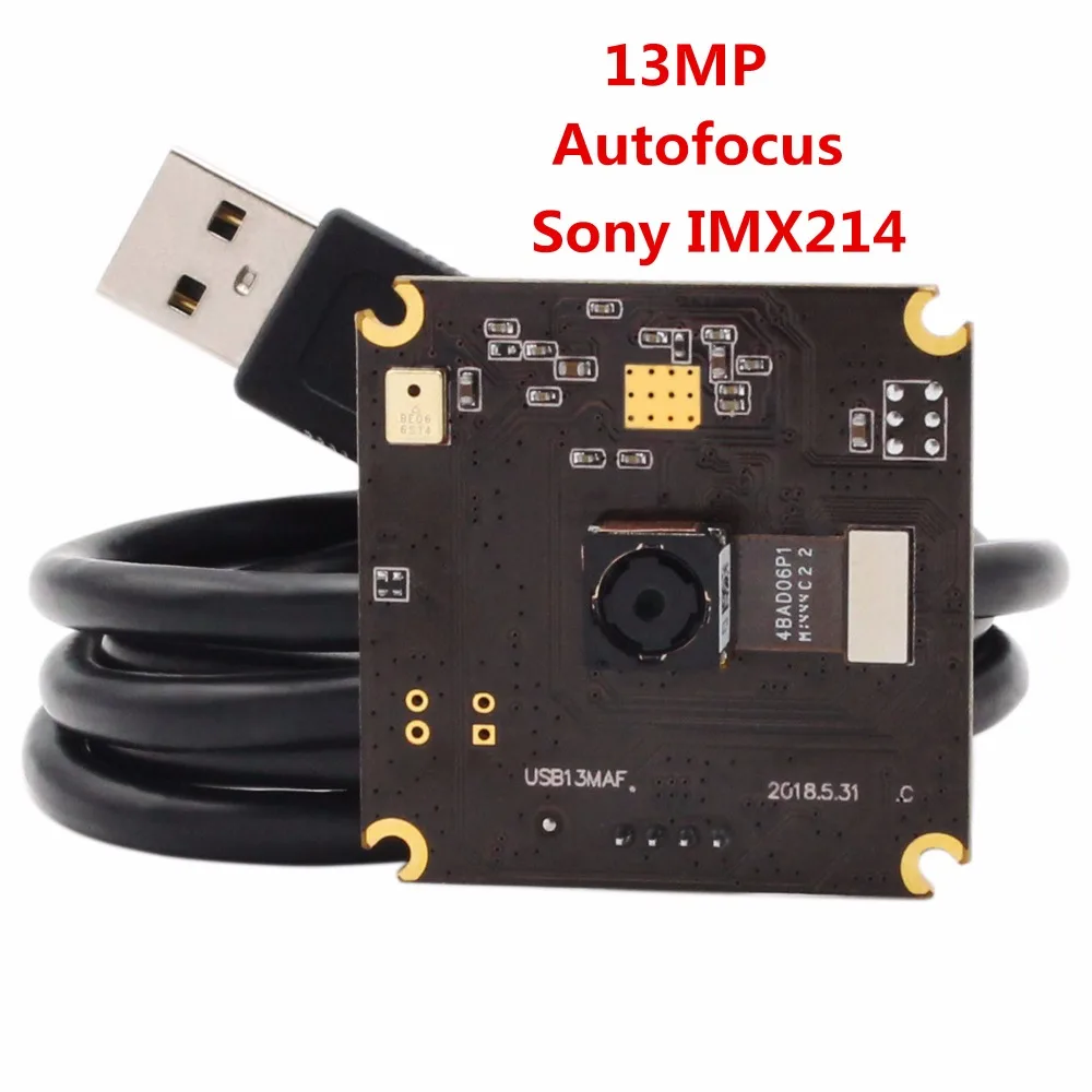 

13MP Camera Module USB MJPEG 10fps 3840x2880 Sony IMX214 Autofocus Camera Module for in Linux Windows Mac Android