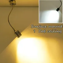 1 шт. dimmable удара потолочные Светодиодный прожектор светильники 3 Вт 5 Вт 7 Вт 10 Вт 15 Вт поверхности установленный Освещение в помещении 360 градусов adjustmen