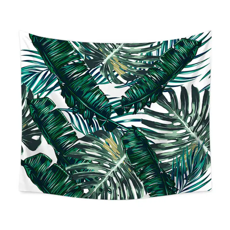 Полиэстер рисунок "тропические растения" настенный гобелен свадебный подарок покрывало пляжное полотенце Йога коврик для пикника - Цвет: 14