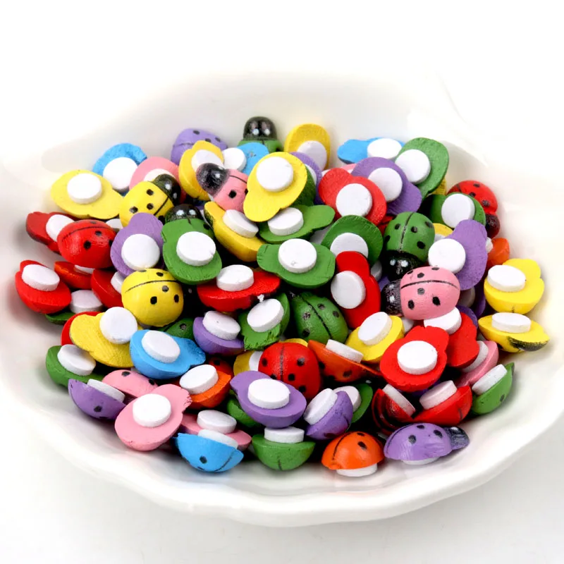 Mixed Bee Self-Adhesive Crafts  Flatback Cabochon Decoration For Scrapbooking Cute DIY Accessories 13mm 50pcs