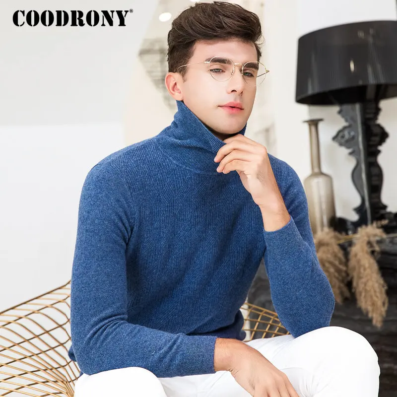 

COODRONY Merino Wool Sweater Men Clothes 2018 Winter New Arrivals Thick Warm Turtleneck Sweaters Knitted Cashmere Pullover 8349