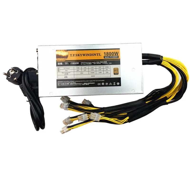 1800 Вт atx источник питания добыча золота PSU BTC LTC DASH BITMAIN APW71800w APW3 серия ETH pico|Блоки для