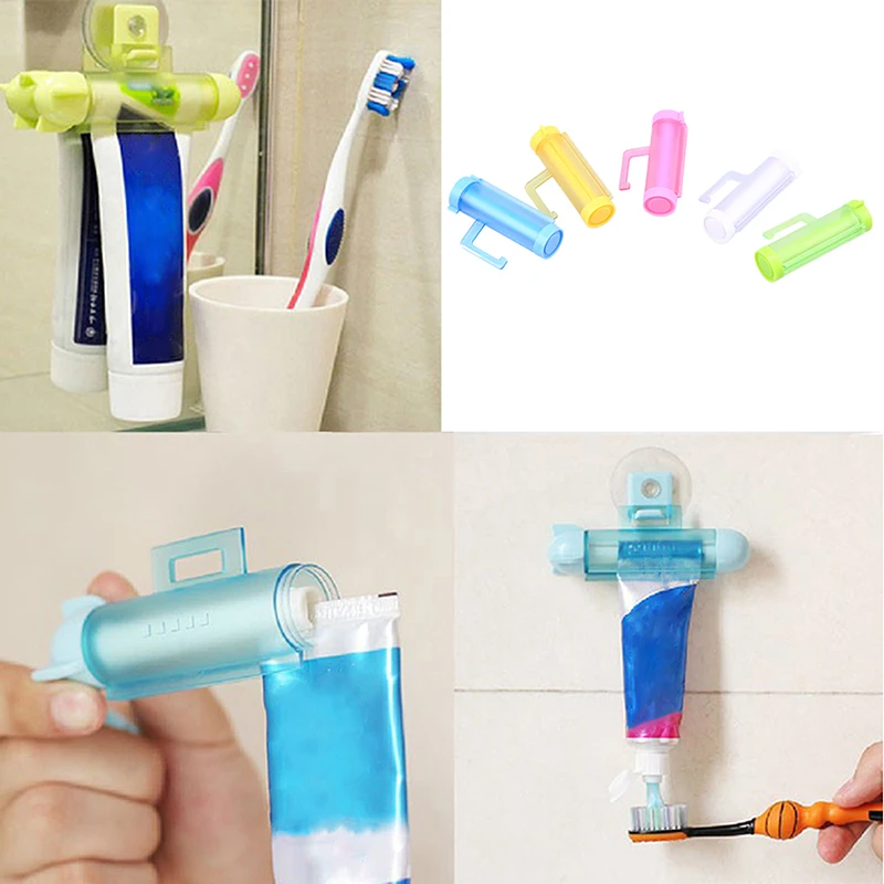 3pcs Plastic Rolling Toothpaste Tube Squeezer Toothpaste Dispenser With