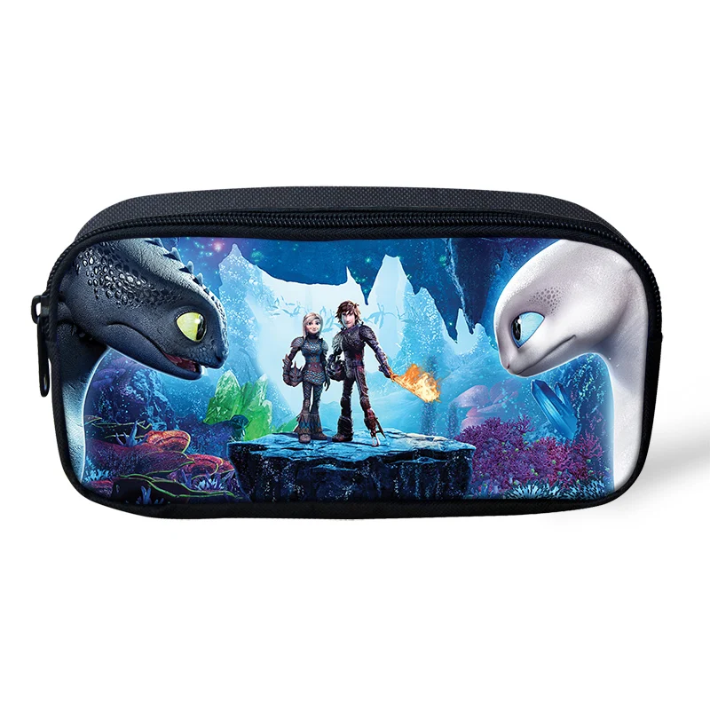 التفكير كيفية تدريب الخاص بك التنين النساء المكياج حالات التجميل أكياس 3D قلم رصاص الحقيبة الأطفال فتاة حامل الفتيان السفر المحمولة