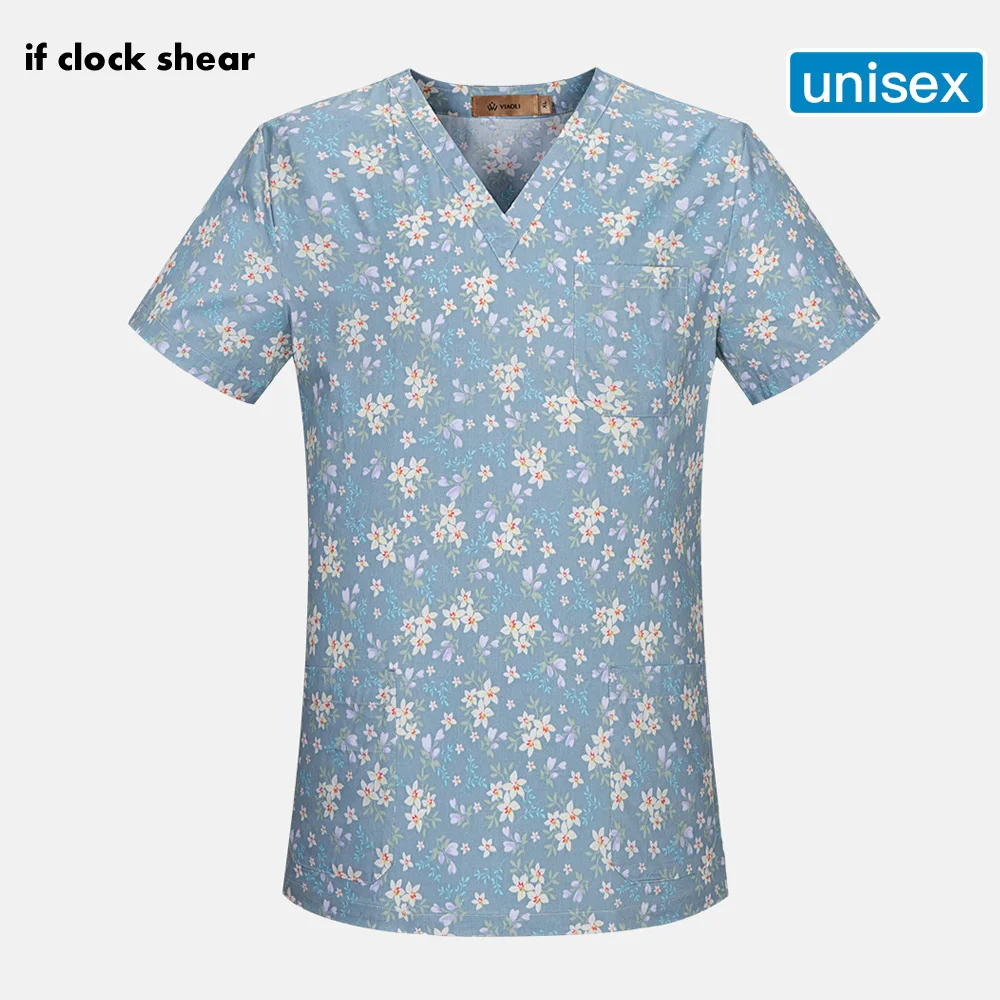 

Unisex Dentistry pet doctor workwear Medical scrubs nursing uniform surgical top+cap+mask men and women pharmacy work clothing