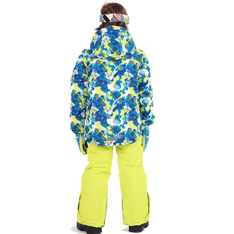 كاشف فتى الدعاوى تزلج للماء التزلج يندبروف سترة بانت الصبي معطف الشتاء الحراري الجليد مجموعات في-30 درجة