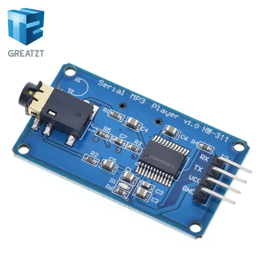 Последовательный модуль управления GREATZT YX6300 YX5300 UART MP3 музыкальный плеер для