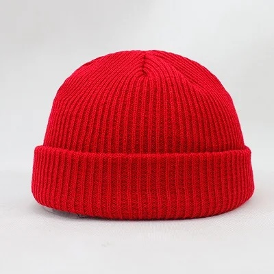 Ограниченная серия, вязанная шапка из полиэстера для взрослых, тонкая Кепка, светильник, 55-62 см, супер эластичная шапка для пары S201 - Цвет: 1-red