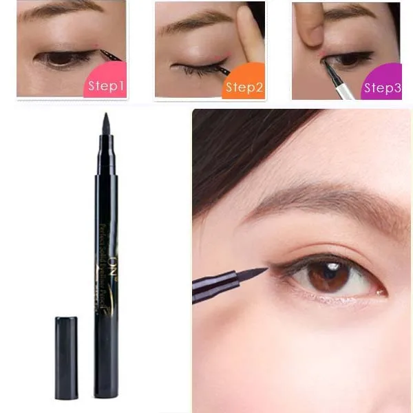 465 Черный жидкая подводка для глаз Косметика Водонепроницаемый Eye Liner Макияж Красота WD2