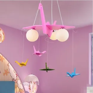 

modern cartoon Paper cranes princess child room pendant light bedroom lamps