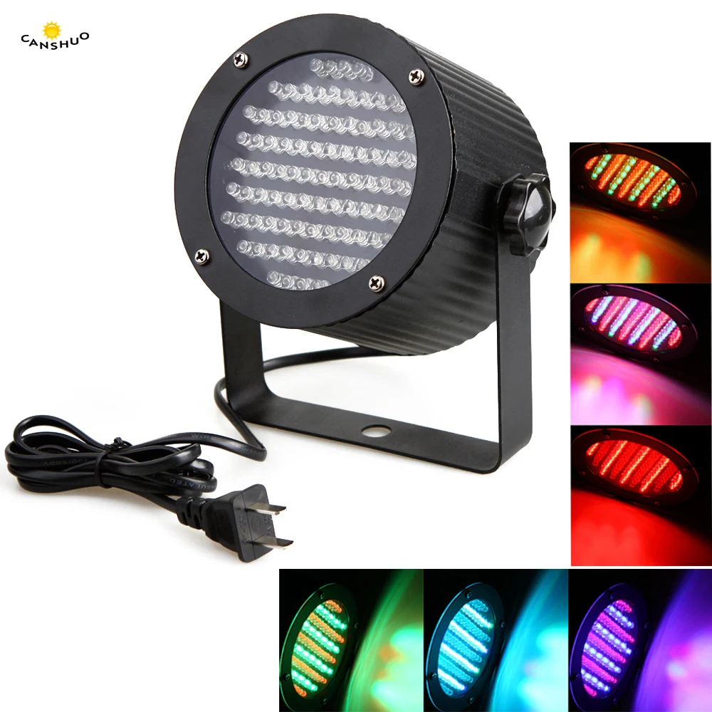 

DMX 512 86LEDs RGB Stage Lamp LED Light Projector Voice Sound Control Flicker DJ Party Disco Professional Stage Lights AC85-265V