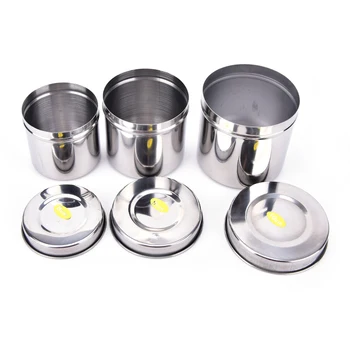 

HOT Dia 8/9/10cm tattoo Medical Stainless Cotton Disinfection Container Tank Alcohol Iodine Gauze Canister Medicine Cylinder Box