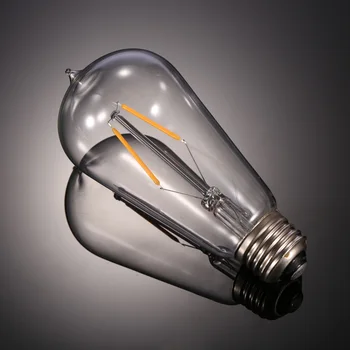 

HOT 2W LED Bulb Vintage LED Lamp Filament Bulb E27 /E26 Lamp Light Retro Incandescent Lights Candle Light Lamp Indoor Lighting