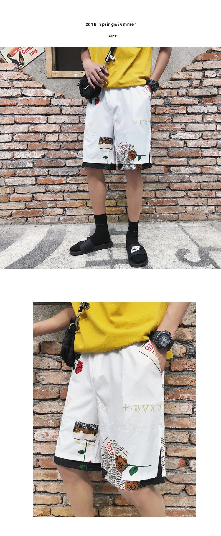 2019 мужские шаровары Повседневные мужские хлопковые брендовые принтованные шорты для бега с несколькими карманами для мужчин дышащие