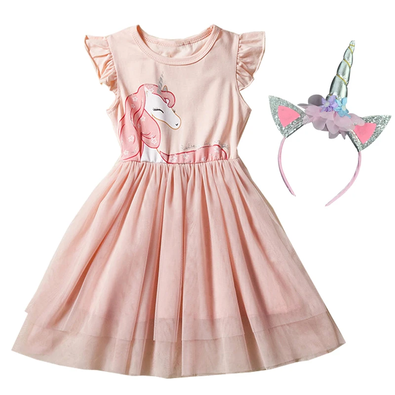 

Fancy Sequined Design Unicorn Dresses for Girls Princess Unicornio Rainbow Kids Dresses for Girls Easter Costume 3-8 Years