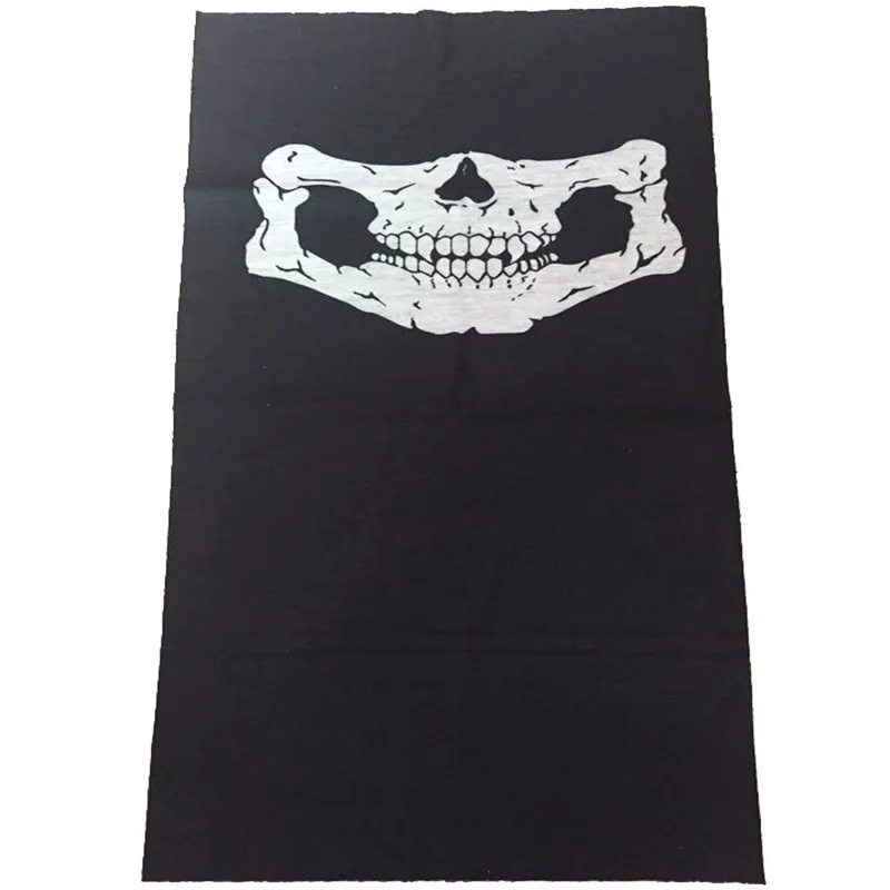 mens infinity scarf Unisex Ghost Skull Half Face Scarf Motorcycle Headwear Scary Party Halloween Collar Ride Neckerchief Neck Tube Bandana male scarf