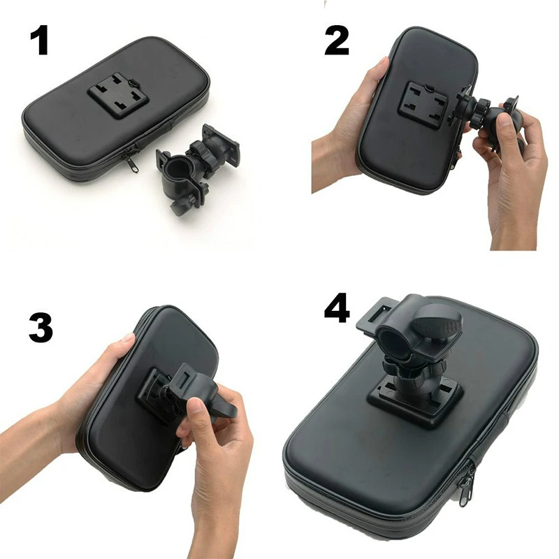 Fimilef Motorcycle Bike Ride Phone Waterproof Bag Case Adjustable Holder Handlebar Mount Dustproof Bag Navigation Phone Stand (8)