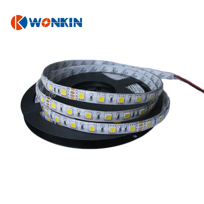 #cheap LED Strip SMD5050 IP20 IP65 waterproof DC12V 24V Led strips rope light 60LEDs m 5M white warm white RGB house decorating